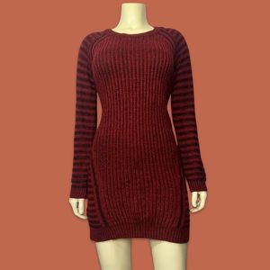 Y2k striped knit dress